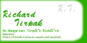 richard tirpak business card